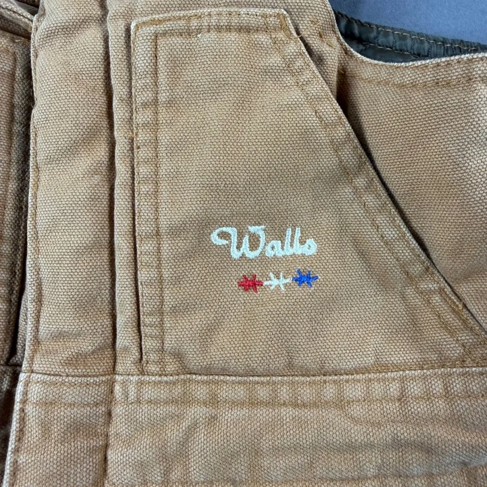 Walls Zero-Zone Youth Insulated Bib Overalls Brown Cotton Duck Z93620W Size 6 R